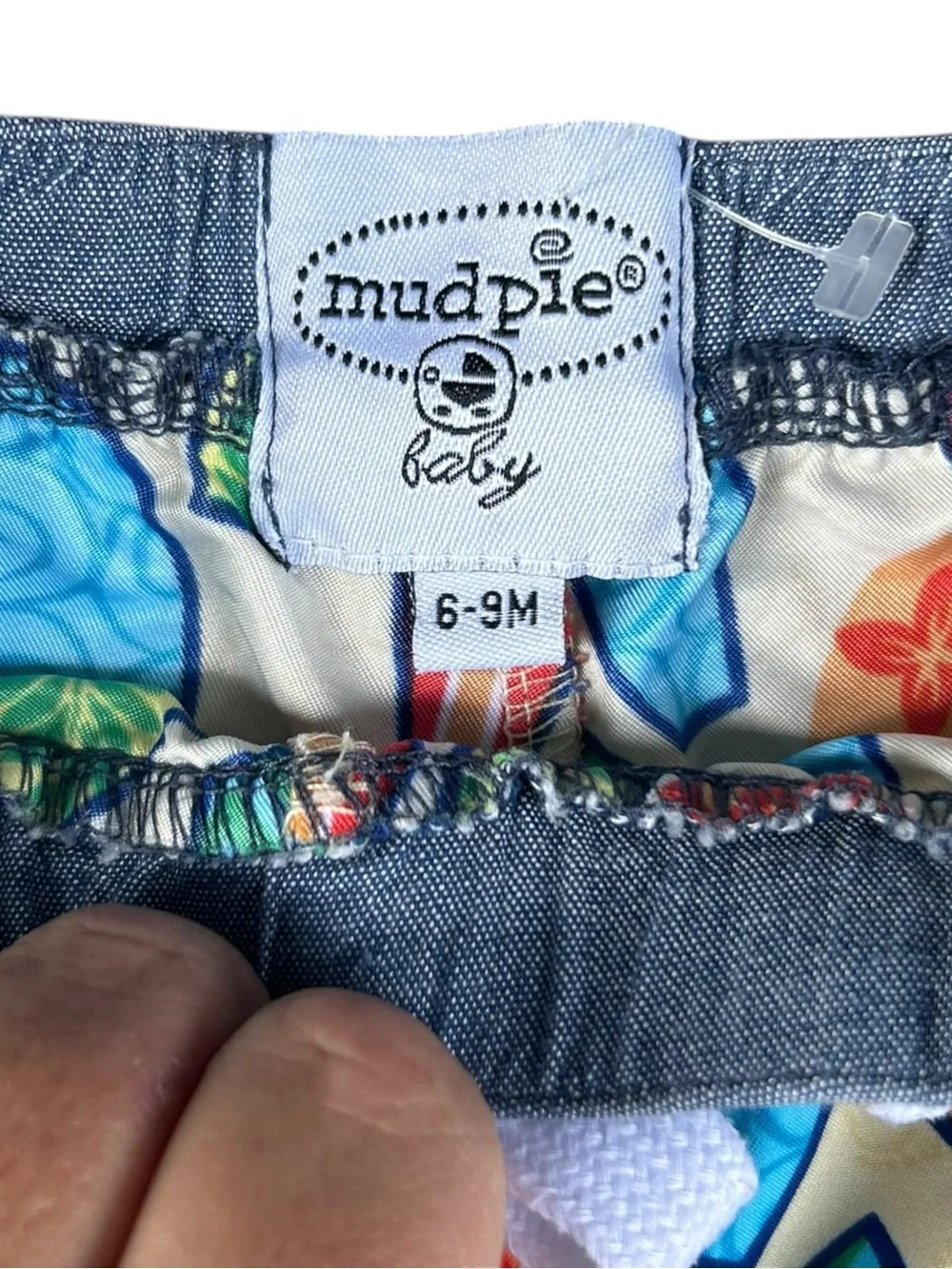 Mudpie‎ Baby Surfboard Print Swim Trunks or Shorts 6-9 Months